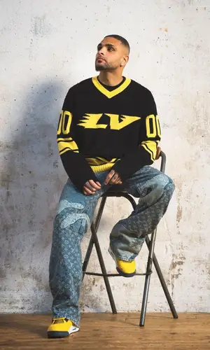 Layvin Kurzawa wearing Louis Vuitton t-shirt