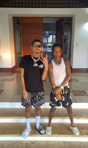Swae Lee wearing Gucci sandal