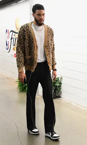 Jayson Tatum wearing Flaneur Homme sweater