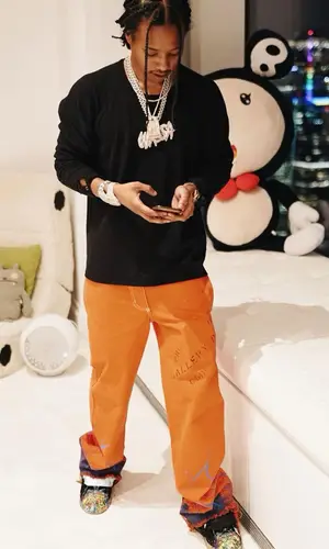 Pressa wearing Lanvin Buttoned jeans