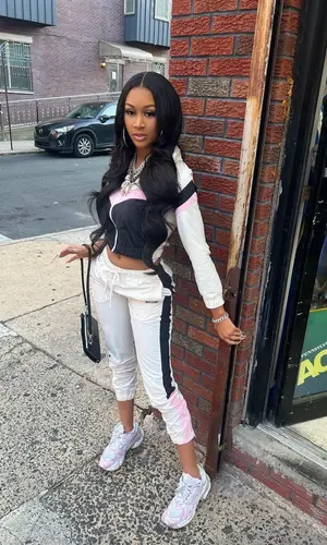 Lakeyah wearing Balenciaga sneakers
