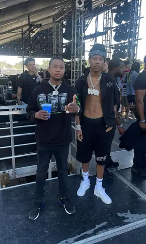 Nardo Wick wearing Givenchy shorts