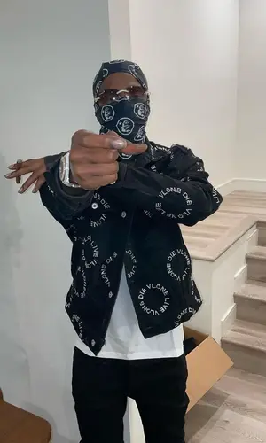 Lil Double 0 wearing Vlone jacket