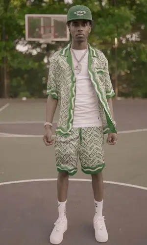 Coldheartedsavage wearing Casablanca shirt