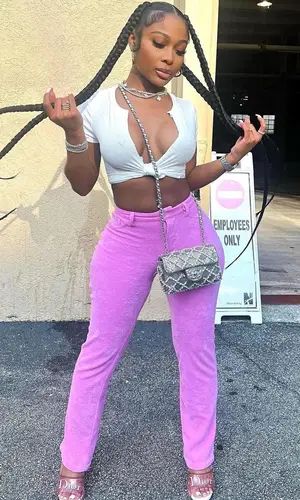 Jayda Wayda’s Outfit in Maisie Wilen Pants, Chanel Bag & Dior Sandals (2022)