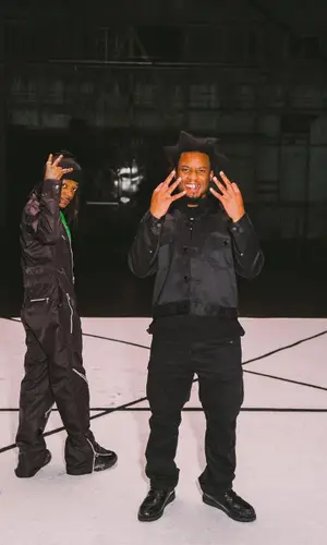 J.I.D wearing Bottega Veneta pants