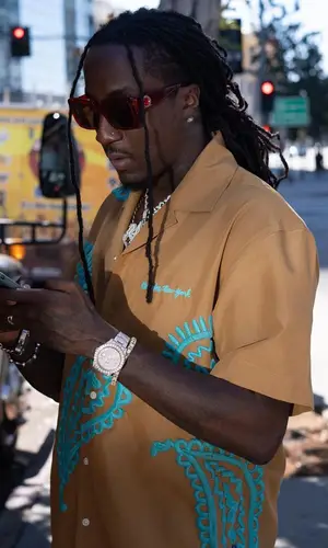 K Camp wearing Awake NY shirt