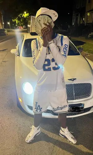 PGF Nuk’s Outfit in Gallery Dept. T-Shirt, Los Angeles Dodgers Shorts & Jordan Sneakers (2022)