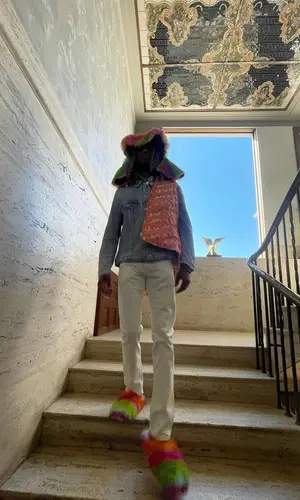 Yung Kayo wearing ERL jacket