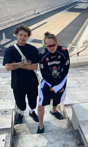 Tommy Cash wearing Balenciaga shorts