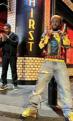 Lil Uzi Vert wearing Prada belt