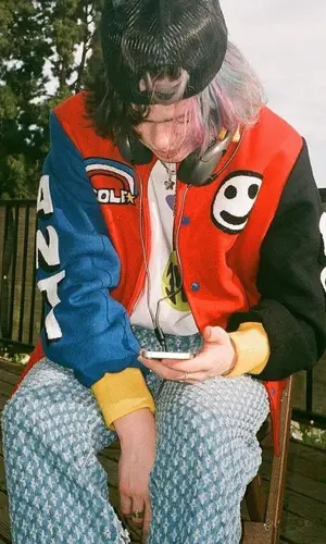 347aidan wearing Golf Wang jacket