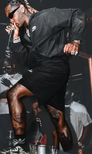 Offset wearing Adidas sock