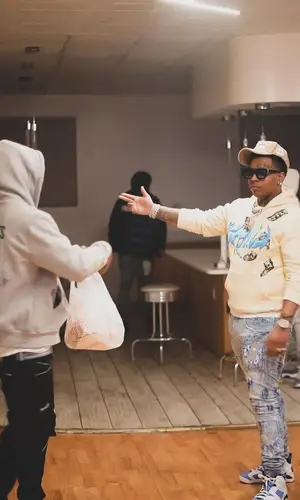 Lil Gotit wearing Selfpaid hoody