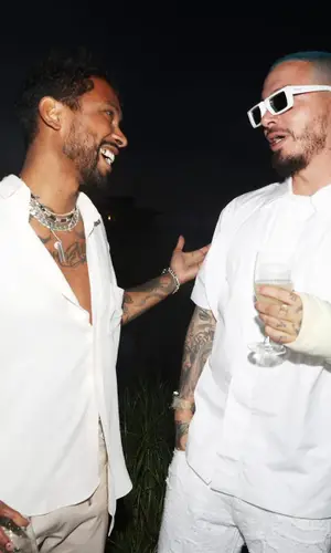 J Balvin wearing Prada eyewear