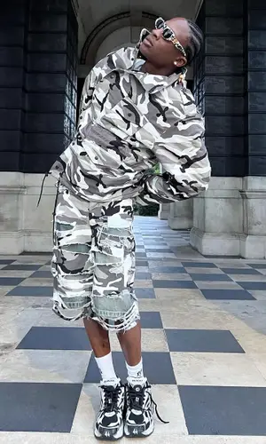 Bloody Dior wearing Balenciaga jacket