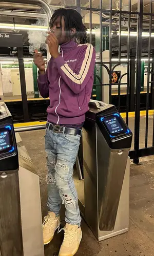 Pasto Flocco wearing Palm Angels jacket