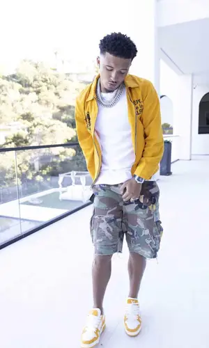 Jadon Sancho wearing Gallery Dept. shorts