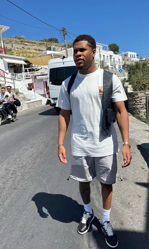 Devin Haney wearing Balenciaga sock