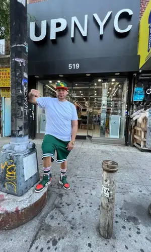 Fat Joe wearing Chrome Hearts cap