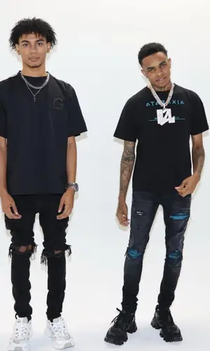 Almighty Jay wearing Amiri jeans