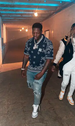 Lil Zay Osama wearing Amiri shirt