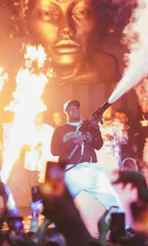 DaBaby wearing Givenchy sweatshirt