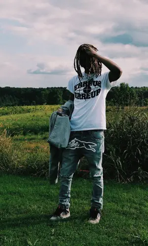 BoofPaxkMooky wearing Marc Jacobs hoody