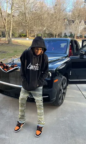 Lil Gnar wearing Gnarcotic hoody