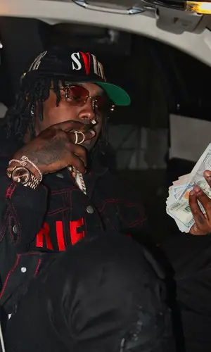 EST Gee wearing Vlone cap