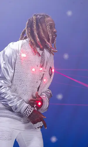 Lil Durk wearing Dior t-shirt