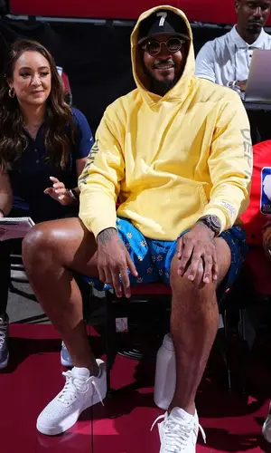 Carmelo Anthony wearing Nike sneakers