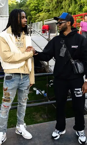 Dirtbike LB’s Outfit in Balenciaga Hoodie, Dior Sneakers & Louis Vuitton Eyewear (2022)