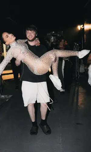 Murda Beatz wearing Yeezy sandal