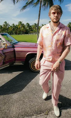 Murda Beatz wearing Saint Laurent sandal