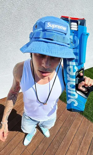 Sfera Ebbasta wearing Supreme other