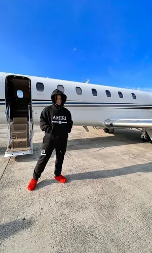 Trippie Redd wearing Amiri hoody