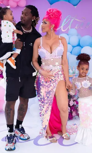 Offset wearing Balenciaga sock