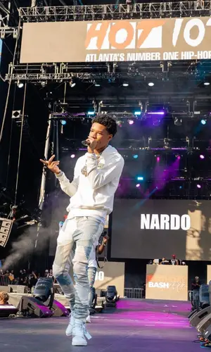 Nardo Wick wearing Amiri jeans
