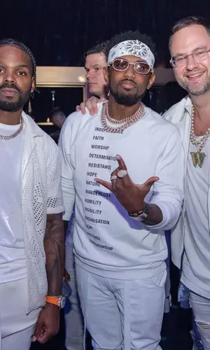 Fabolous wearing Raf Simons sweatshirt