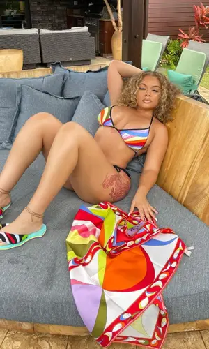 Latto wearing Emilio Pucci top