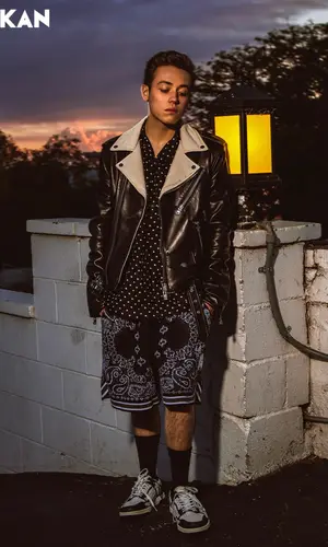 Ethan Cutkosky wearing Amiri jacket