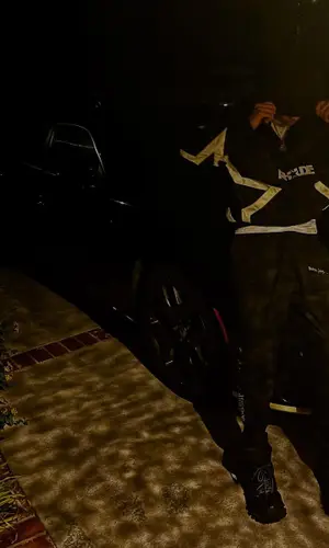 Slump6s’ Outfit in Rhude Jacket, Palm Angels Pants & Starter (2022)