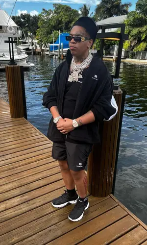 Lil Gotit wearing Balenciaga jacket