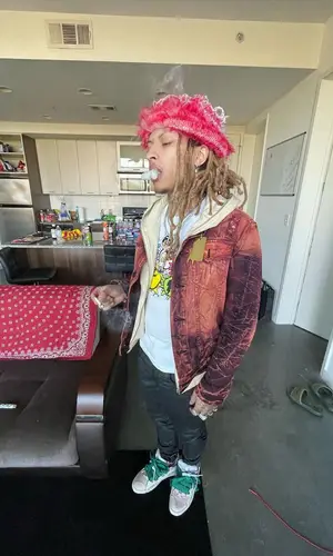 Lil Candy Paint wearing Rick Owens pants