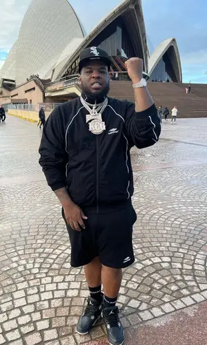 Maxo Kream wearing Balenciaga sock