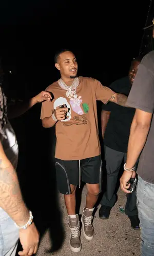 G Herbo wearing Rick Owens shorts