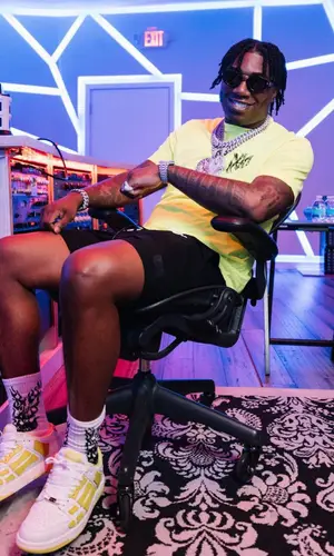Fredo Bang wearing Nahmias swimwear