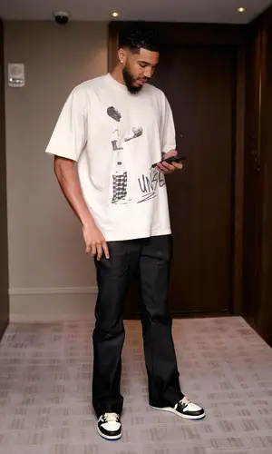 Jayson Tatum wearing Monfrere jeans