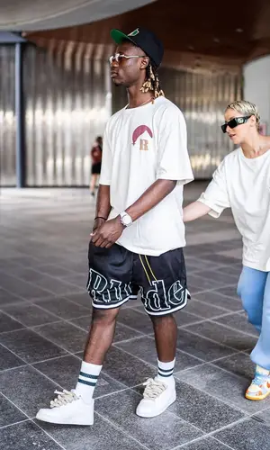 Eduardo Camavinga wearing Rhude cap